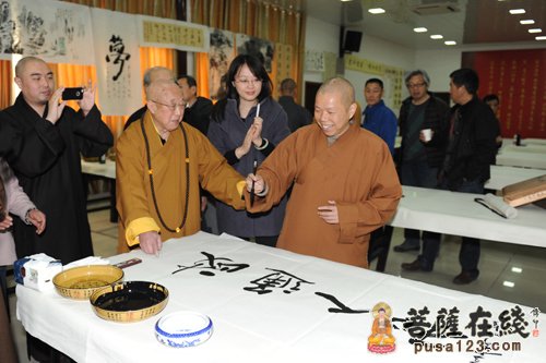 中国佛教协会副会长,江苏省佛教协会会长心澄大和尚创作书法作品