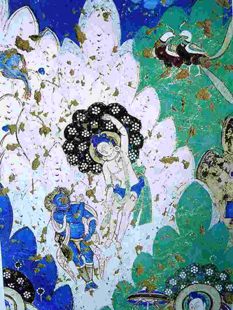 新疆吐鲁番柏孜克里克壁画:千年神佛斗"病魔"
