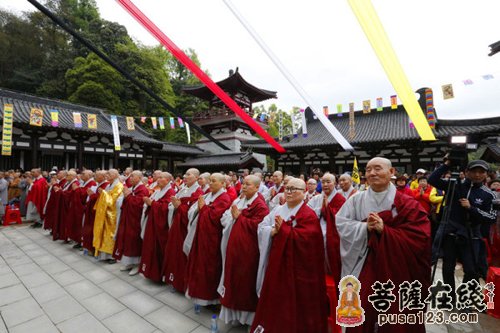 普利寺住持古道法师致欢迎词.