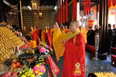 上海玉佛禅寺举行观音圣像开光仪式